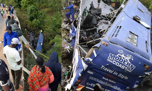 ஆற்றில் பேருந்து கவிழ்ந்த விபத்தில் 30 பேர் பலி- கென்யாவில் பரிதாபம்