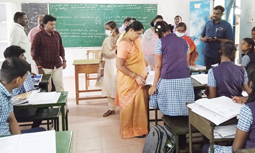 பெரம்பலூர் அரசு ஆதிதிராவிடர் பள்ளிகளில் அமைச்சர் கயல்விழி செல்வராஜ் ஆய்வு -