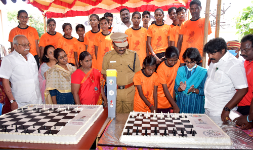 பெரம்பலூரில் செஸ் ஒலிம்பியாட் ஜோதிக்கு வரவேற்பு