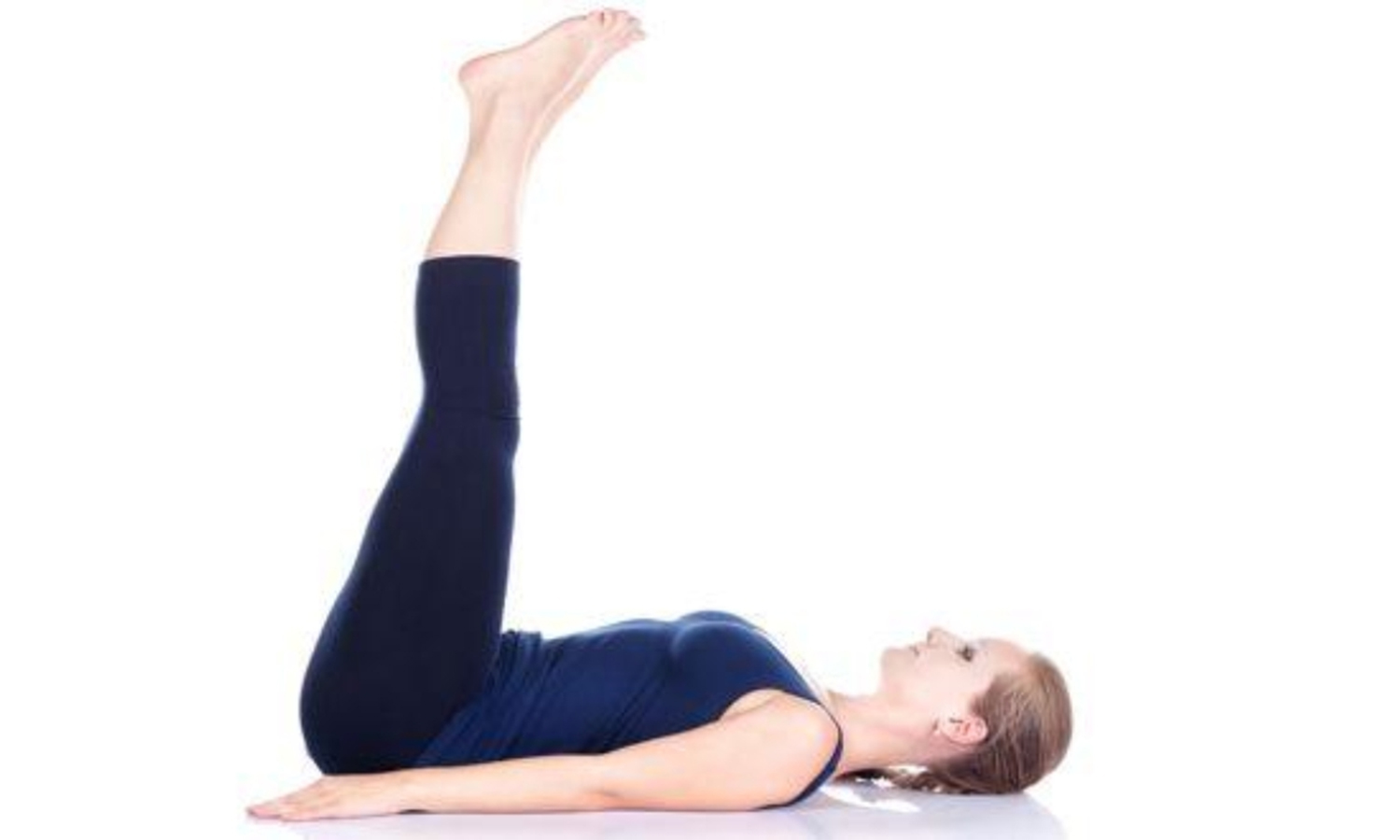 Young Fit Woman Doing a Yoga Pose Standing with One Leg Raised Up. Stock  Image - Image of portrait, pose: 196131739