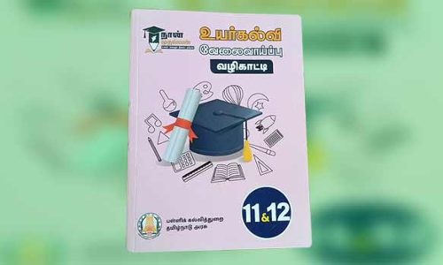 11, 12-ம் வகுப்பு படிக்கும் 25,000 அரசு பள்ளி மாணவா்களுக்கு உயா்கல்வி வழிகாட்டி கையேடு