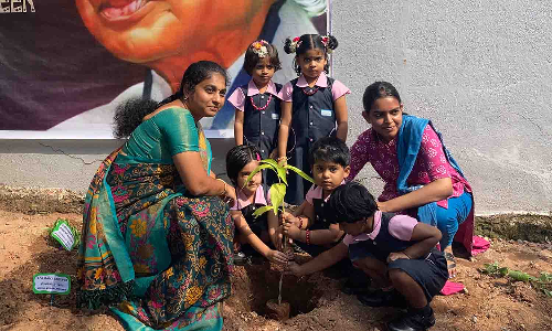 காந்திநகர் ஏ.வி.பி., பள்ளியில் இயற்கை பாதுகாப்பு தின நிகழ்ச்சி