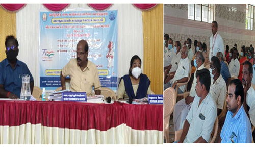 புதிதாக கல்குவாரி அமைப்பது குறித்து கிராம மக்களிடம் கருத்து கேட்பு கூட்டம்