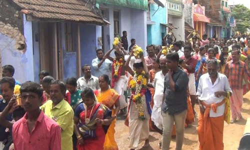 சாத்தான்குளம் அங்காள ஈஸ்வரி அம்மன் கோவில்  பால்குடம் ஊர்வலம்