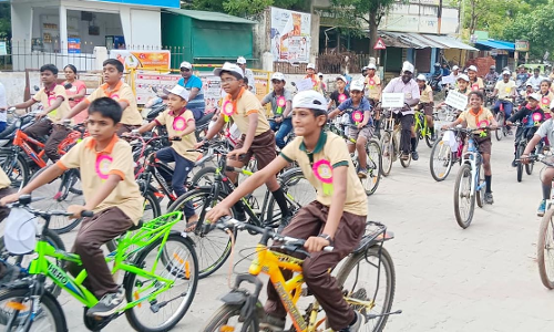 உடல் ஆரோக்கியம் குறித்த சைக்கிள் விழிப்புணர்வு பேரணி