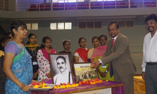 75 -வது சுதந்திர தினத்தை முன்னிட்டு பாரதியார் பல்கலைக்கழகத்தில் தியாகிகளுக்கு மரியாதை