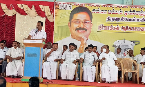 சென்னையில் 15-ந் தேதி நடைபெறும் அ.ம.மு.க. பொதுக்குழு கூட்டத்திற்கு 20 ஆயிரம் பேர் செல்ல முடிவு - கயத்தாறில் நடந்த தென்மண்டல நிர்வாகிகள் கூட்டத்தில் தீர்மானம்