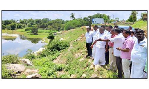 சுண்ணாம்புபள்ளம் ஓடை குறுக்கே   தடுப்பணை அமைக்க எம்.எல்.ஏ. ஆய்வு