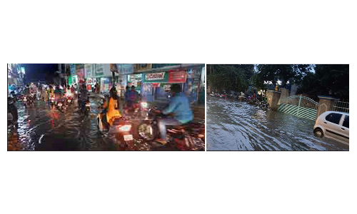 ஒரு மணி நேரத்திற்கு மேலாக பெய்தது:  இடி, மின்னலுடன் தருமபுரியில் கனமழை கொட்டியது