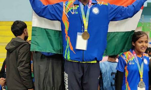 சர்வதேச தடகளப் போட்டியில் சங்கரன்கோவில் மாணவர் தங்கப்பதக்கம் வென்று சாதனை