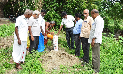 அய்யம்பாளையம் கோவில் சொத்துகளுக்கு அடையாள கல்