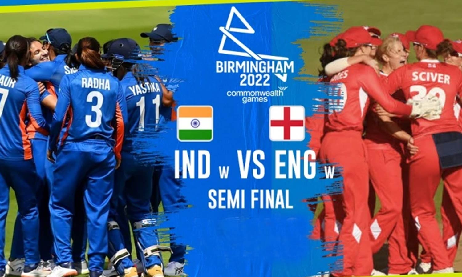 காமன்வெல்த் பெண்கள் கிரிக்கெட்: அரை இறுதியில் இந்தியா-இங்கிலாந்து மோதல்