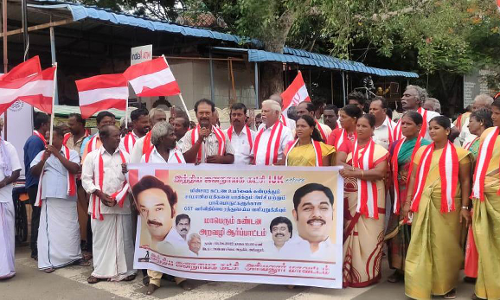 மின் கட்டண உயர்வை திரும்ப பெற வழியுறுத்தி ஆர்ப்பாட்டம்