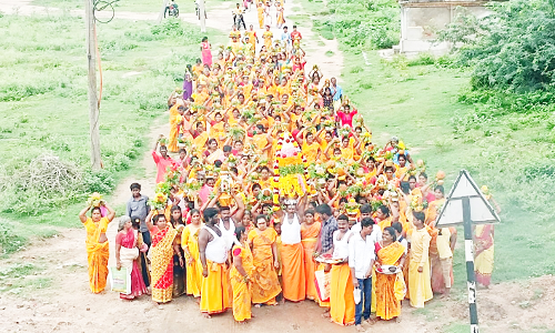 கீழ்படவேட்டம்மன் கோவிலில் பால்குட ஊர்வலம்