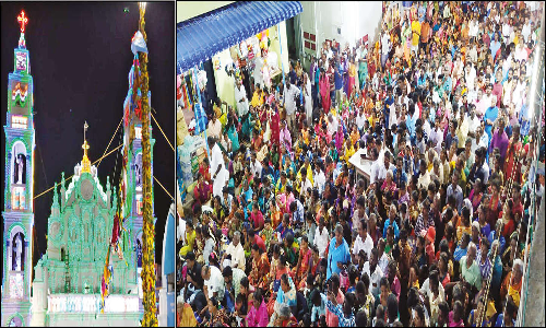 காமநாயக்கன்பட்டி புனித பரலோக மாதா ஆலய விண்ணேற்பு பெருவிழா கொடியேற்றத்துடன் தொடங்கியது