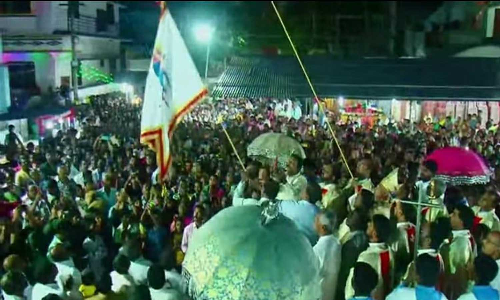 திக்கணங்கோடு அருகே மாத்திரவிளை புனித ஆரோபண அன்னை ஆலய திருவிழா