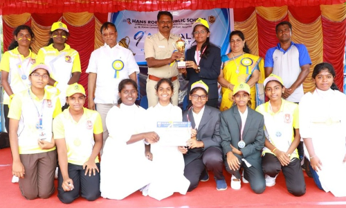 பெரம்பலூர் ஹேன்ஸ் ரோவர் பப்ளிக் பள்ளியில் விளையாட்டு விழா