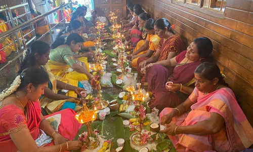 பூலாம்பாடி திரவுபதி அம்மன் கோவிலில் திருவிளக்கு 108 பூஜை