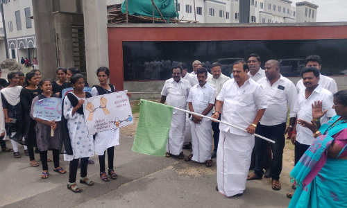 மாணவர்கள் விழிப்புணர்வு பேரணி