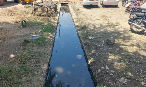 தியாகதுருகத்தில்  கழிவுநீர் கால்வாயில் தேங்கும் கழிவு நீரால் சுகாதார சீர்கேடு
