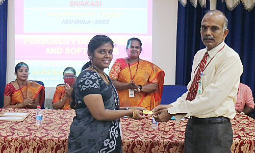 சிவகாசி காளீஸ்வரி கல்லூரி: ஆங்கிலத்துறை இலக்கிய மன்ற தொடக்க விழா