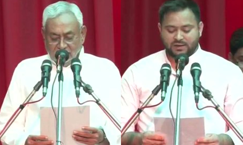 பீகார் மாநில முதல் மந்திரியாக 8-வது முறையாக மீண்டும் பதவி ஏற்றார் நிதிஷ் குமார்