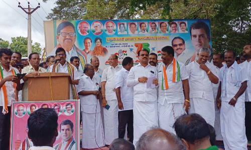 தென்காசியில் காங்கிரஸ் பாத யாத்திரை - கே.எஸ்.அழகிரி தொடங்கி வைத்தார்