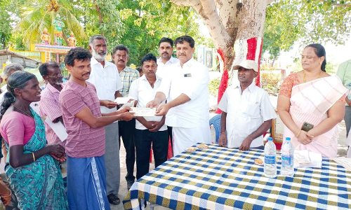 தொகுப்பு வீடுகள்-சாத்தூர் எம்.எல்.ஏ. நிதி உதவி