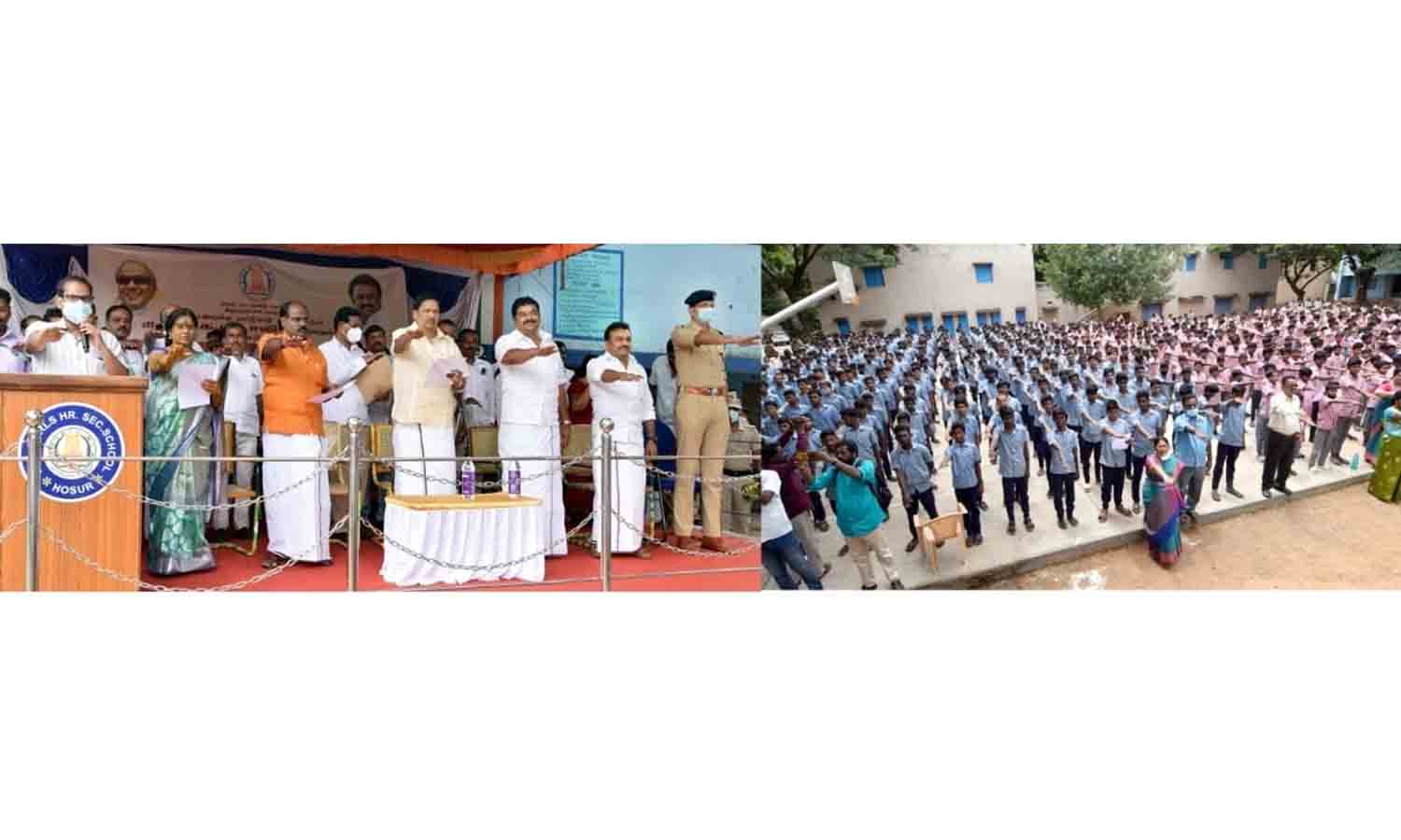 போதை பழக்கத்திற்கு எதிராக பிரச்சாரம் மேற்கொள்ள வேண்டும்- மாணவர்களுக்கு அமைச்சர் காந்தி அறிவுரை போதை பழக்கத்திற்கு எதிராக பிரச்சாரம் மேற்கொள்ள வேண்டும்- மாணவர்களுக்கு அமைச்சர் காந்தி அறிவுரை