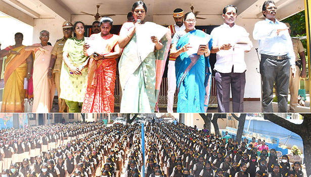 மாணவிகள் போதைப்பொருள் எதிர்ப்பு தின உறுதிமொழி ஏற்பு மாணவிகள் போதைப்பொருள் எதிர்ப்பு தின உறுதிமொழி ஏற்பு