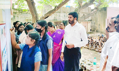 பள்ளியில் போதை பொருள் ஒழிப்பு விழிப்புணர்வு நிகழ்ச்சி