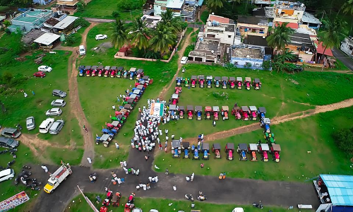 75-வது சுதந்திரதினம்-கிணத்துக்கடவில் டிராக்டர் பேரணி