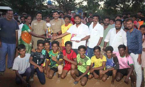 மங்கலம் காவல் நிலையம் சார்பில் போதை ஒழிப்பு விழிப்புணர்வு கபடி போட்டி
