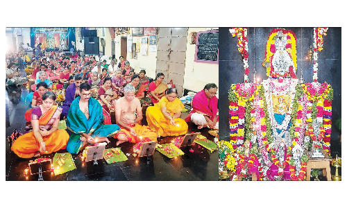 தருமபுரி புத்திகே மடத்தில்  ராகவேந்திர சாமிக்கு ஆராதனை விழா