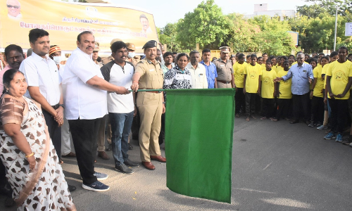 திருச்சியில் போதை பொருட்களுக்கு எதிரான விழிப்புணர்வு மாரத்தான்