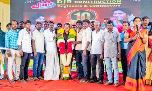 வள்ளியூர் டி.ஜே.ஆர். கன்ஸ்ட்ரக்சன் 10-ம் ஆண்டு விழா