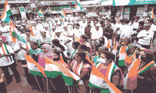 காங்கிரஸ் கட்சியினர் பாத யாத்திரை