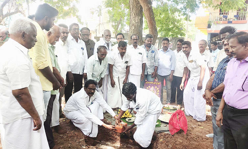 நூலக கட்டிடம் கட்ட அடிக்கல் நாட்டு விழா