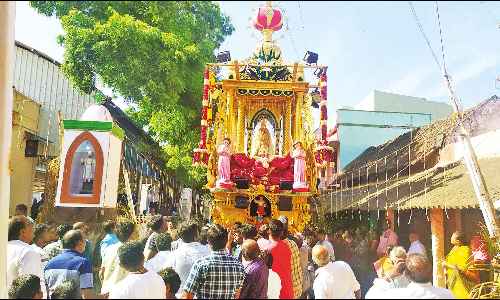 வடக்கன்குளம் பரிசுத்த புதுமை பரலோக அன்னை ஆலய திருவிழா தேர்பவனி