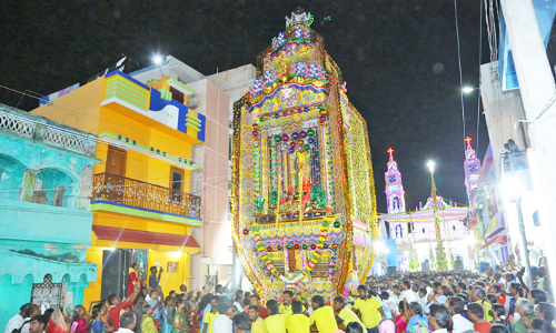 காமநாயக்கன்பட்டி புனித பரலோக மாதா திருத்தலத்தில் தேர்பவனி