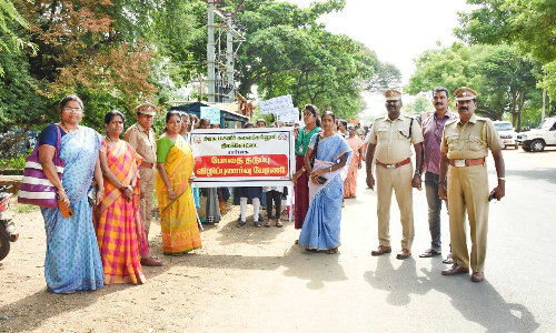 நிலக்கோட்டையில் போதை தடுப்பு விழிப்புணர்வு பேரணி