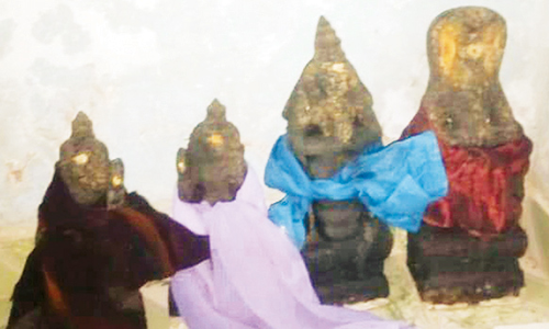 கற்சிலைகள் கண்டெடுப்பு