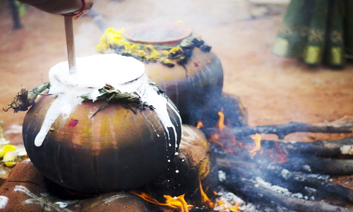 கிராம தேவதை நாச்சியம்மனுக்கு பொங்கல் வைத்து வழிபாடு