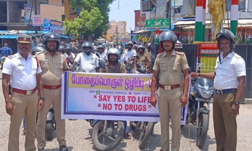 திருக்கோவிலூர் போலீசார் போதை பொருள் விழிப்புணர்வு பேரணி