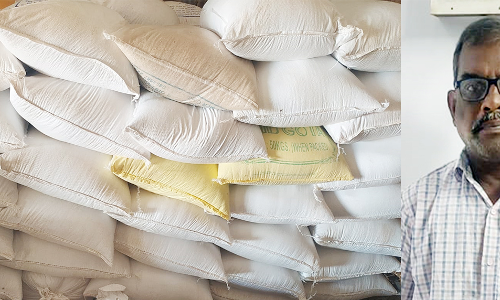 பாலத்தின்கீழ் பதுக்கி வைத்திருந்த 1,880 கிலோ ரேசன் அரிசி பறிமுதல்