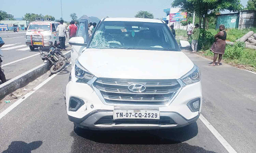 திருச்சி அருகே விபத்து: கூலித்தொழிலாளி-2 வயது குழந்தை பலி