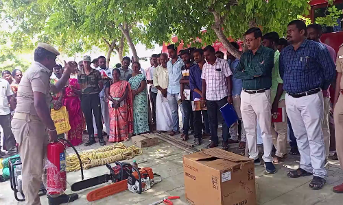 பேரிடர் காலமீட்பு பணிகள் குறித்து  100 தன்னார்வலர்களுக்கு பயிற்சி