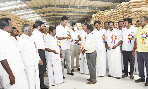 தானிய சேமிப்பு கிடங்கு சீரமைப்பு பணிகள்- சட்டப்பேரவை மதிப்பீட்டுக்குழுவினர் ஆய்வு