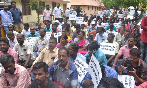 ரேஷன்கடை ஊழியர்கள் பேரணி - ஆர்ப்பாட்டம்