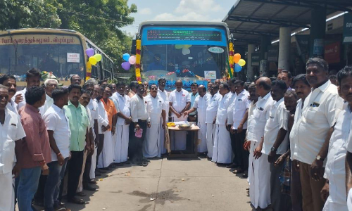 2 வழி தடங்களில் அரசு பஸ்கள் இயக்கம்